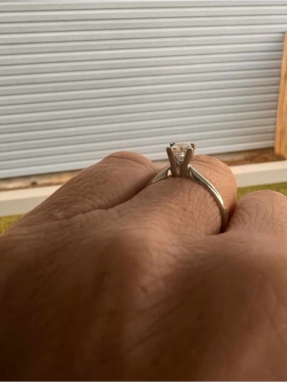 Kay Jewelers Silver Solitaire Ring with Clear Stone - Picture 4 of 5